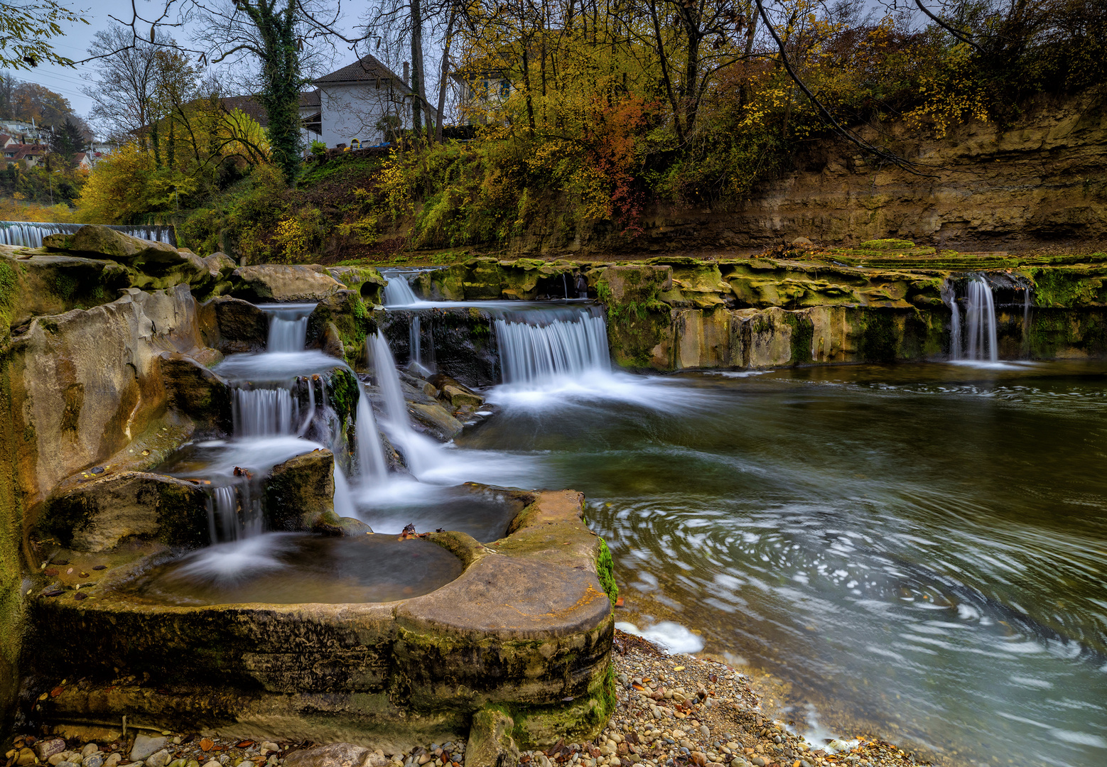 Töss Wasserfälle Winterthur.