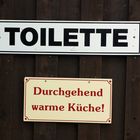 Toilette - durchgehend warme Küche