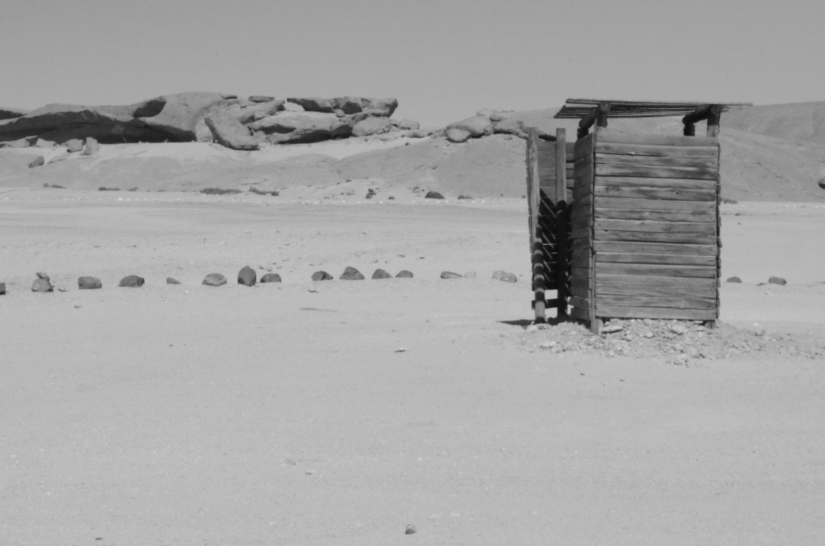 Toilette in der Namibwüste