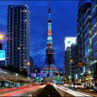 Tokio Tower with traffic