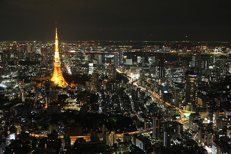 Tôkyô by night, view from Roppongi Hills