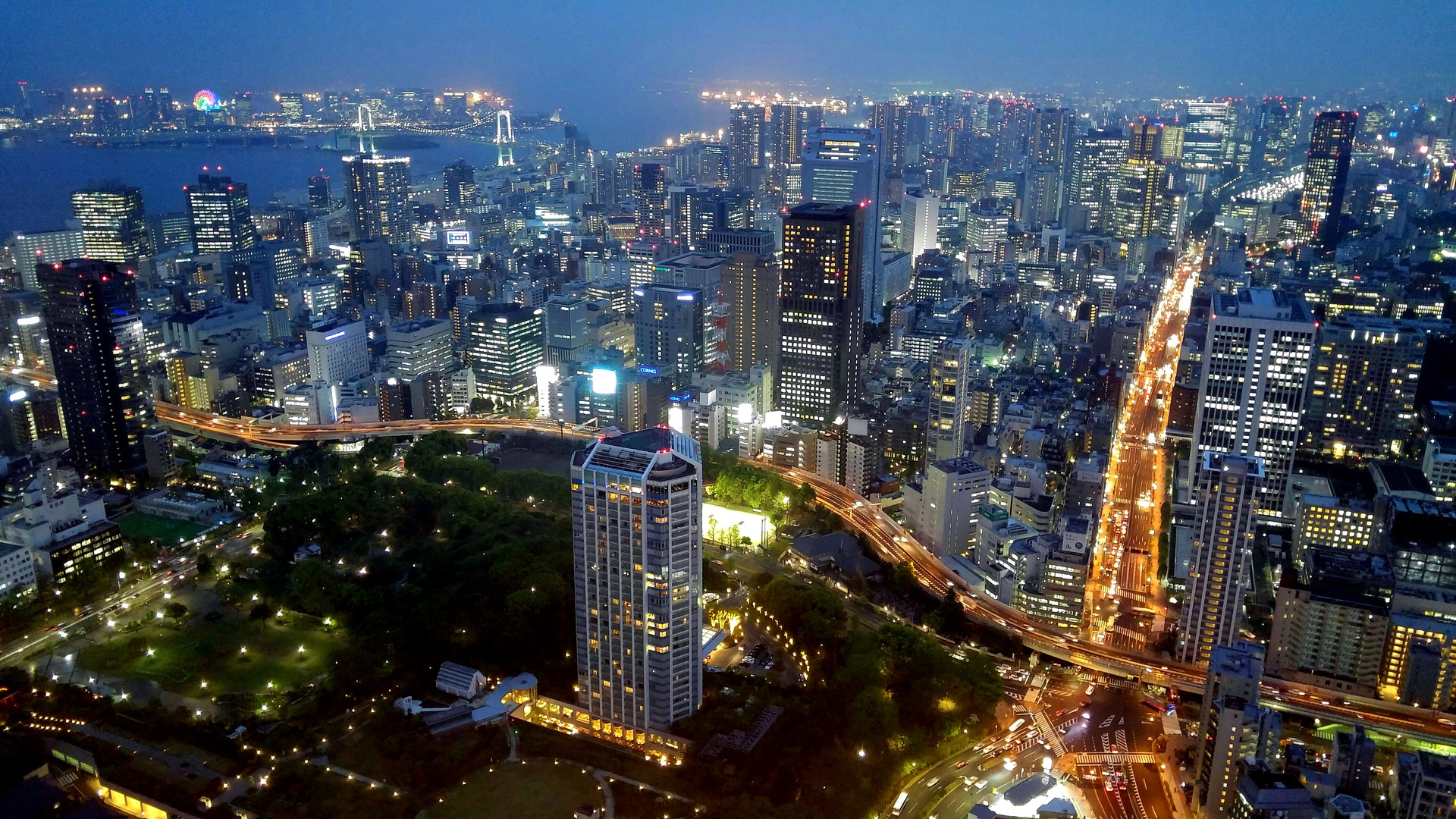 Tokyo Hamamatsucho from up at Night