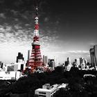 Tokyo Tower in Black/White&Red