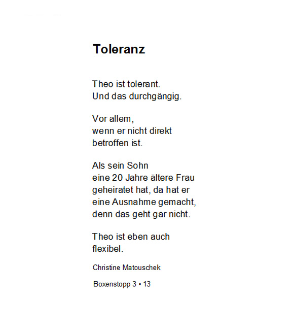 Toleranz BS 3 - 13