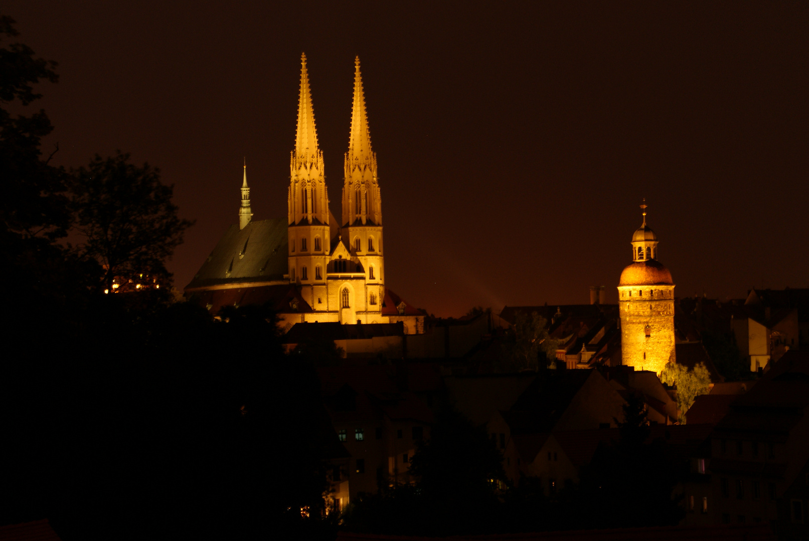 Toller nächtlicher Ausblick von Balkonien