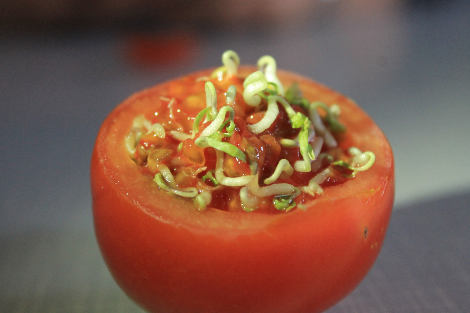 Tomate mit Überraschung