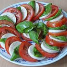 Tomate + Risella (veganer Reis-"Mozarella")