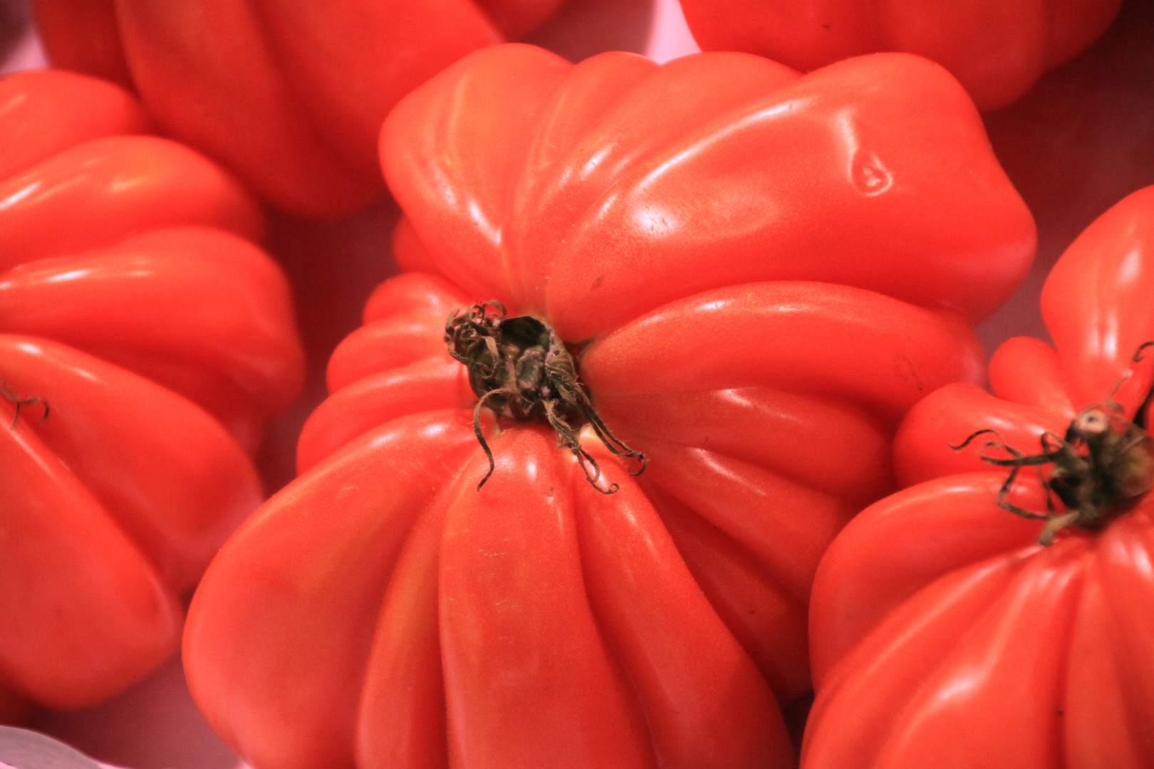 Tomaten in einer Markthalle in Barcelona