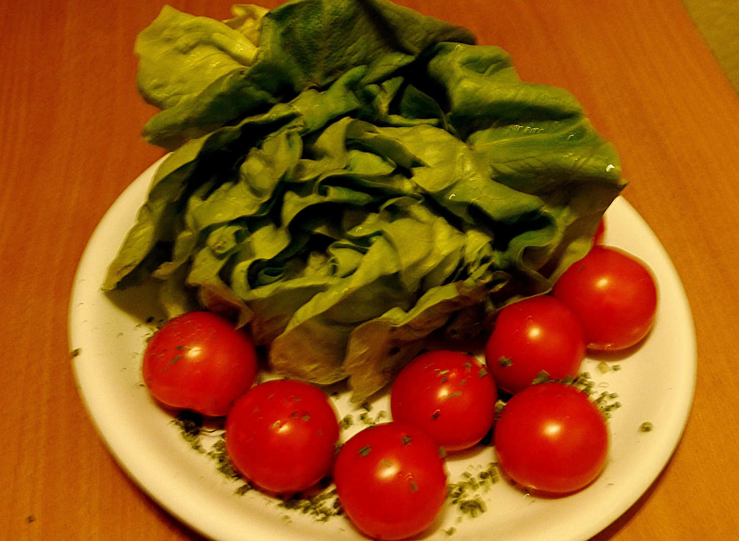 Tomaten und Kopfsalat