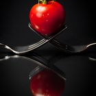 Tomato on forks