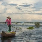 Tonle Sap,Kambodscha, Frau auf Fluss