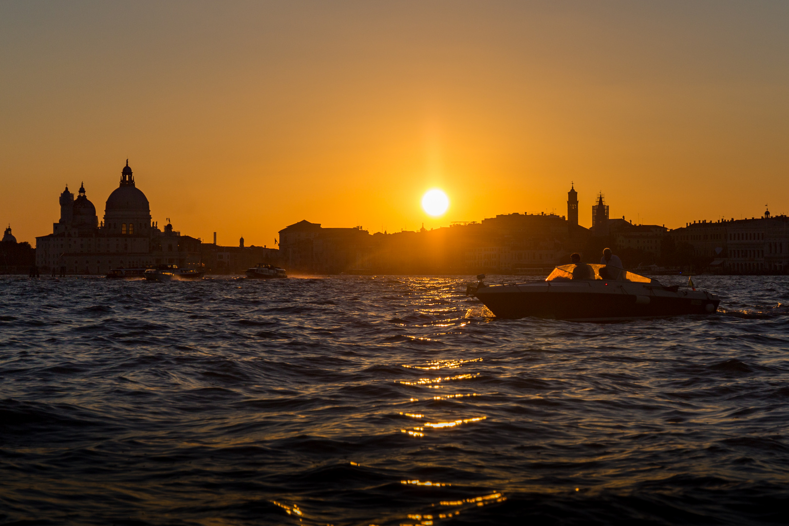 Took a Boat at Sunset