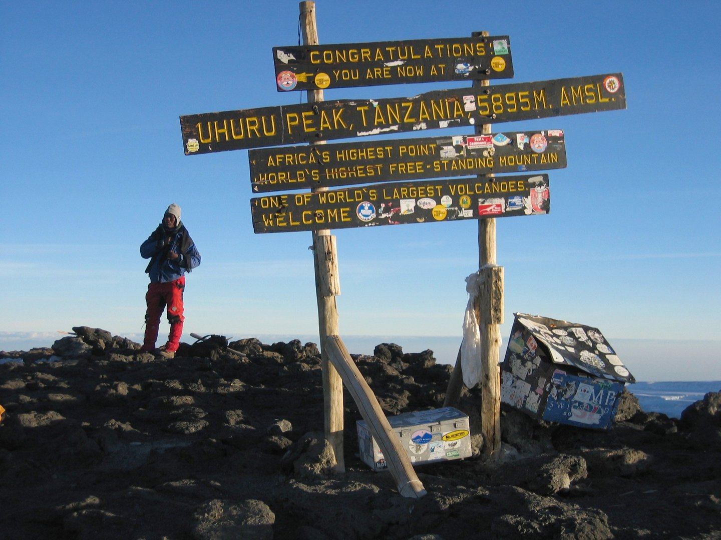 Top of Africa - 5895 m - Mount Kibo (Kilimanjaro)