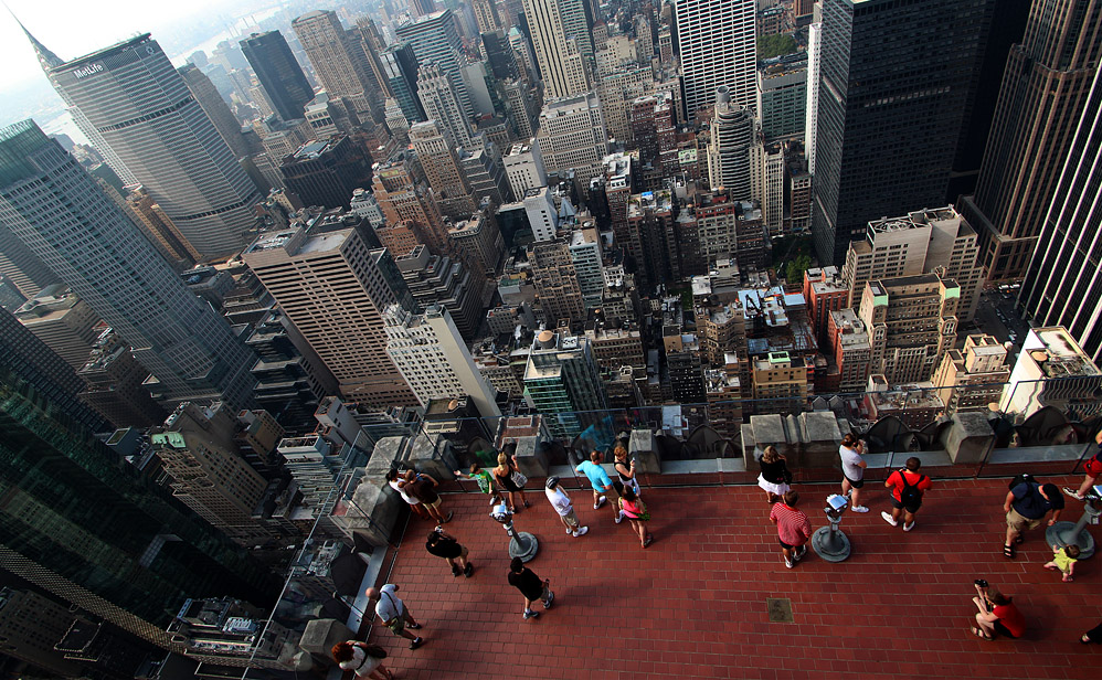 top of the rocks