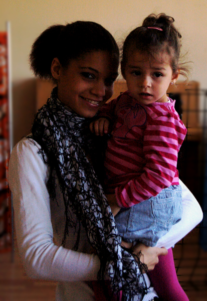 Topmodel Cathrine with daughter