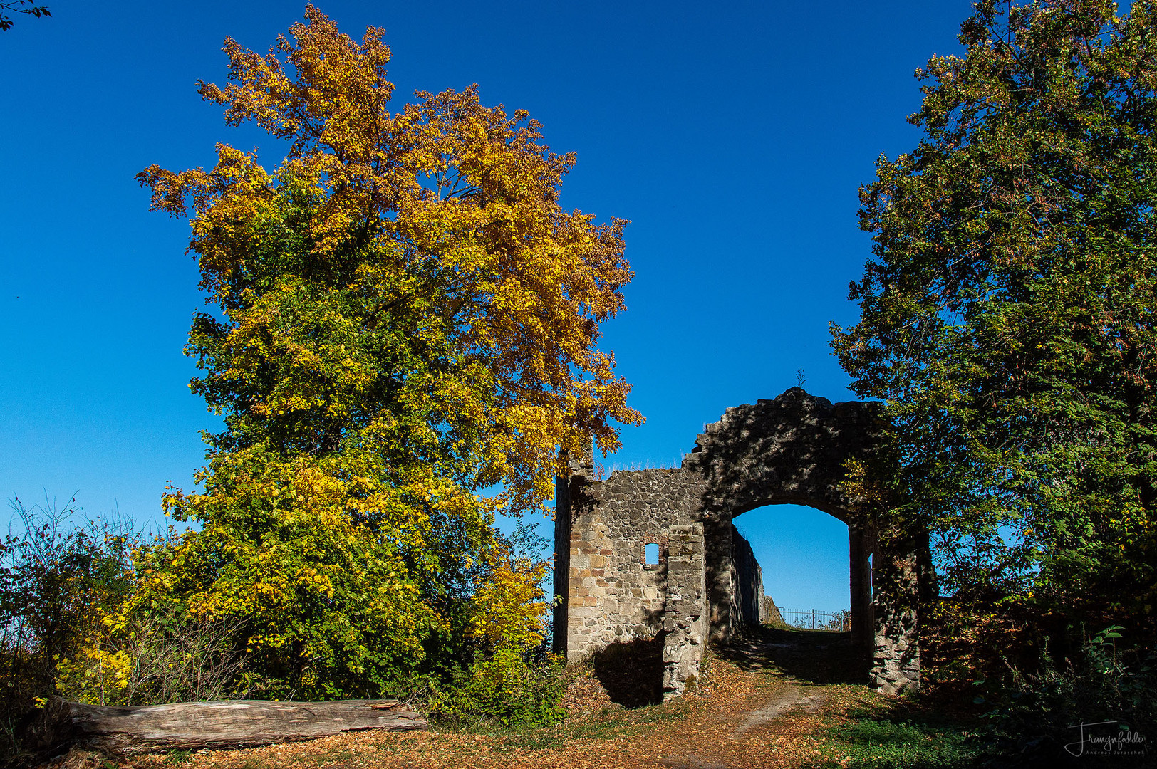Tor der Ruine Bramberg in den Hassbergen