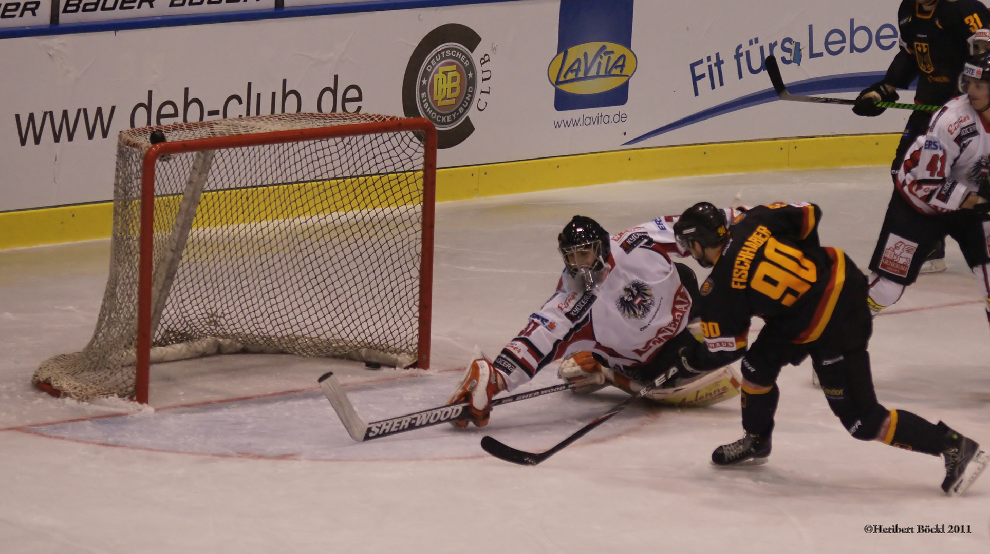 Tor für Deutschland bei der Euro Hockey Challenge Spiel 2 in Landshut