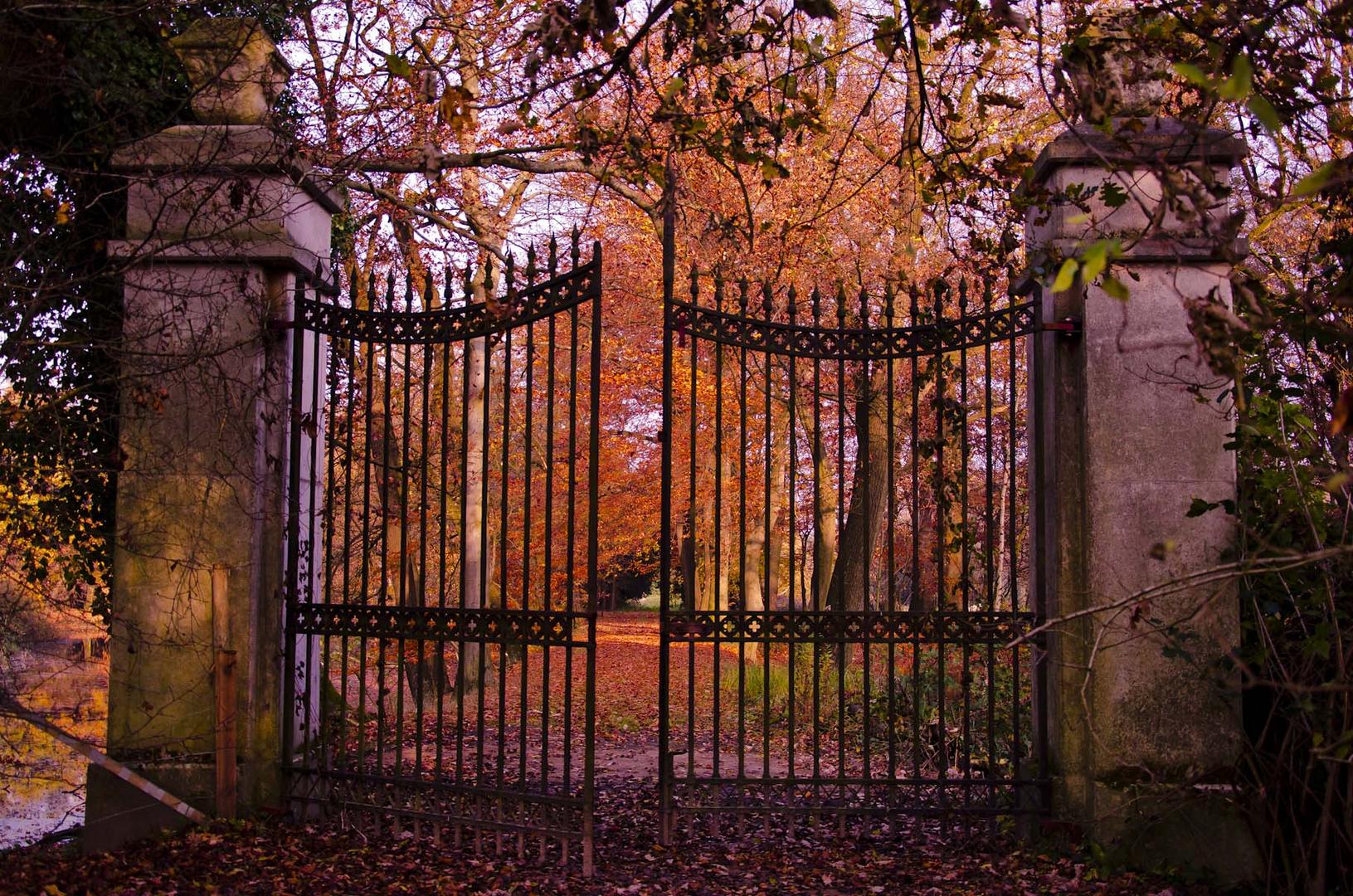 Tor zum Weg in den Herbst