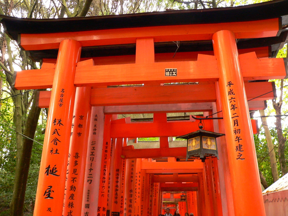 Torii Weg im Fushimi Inari Schrein Kyoto