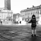 torino, panorama (monumento all'esercito sardo)..