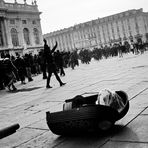 ..torino, panorama (piazza castello, dettaglio)..