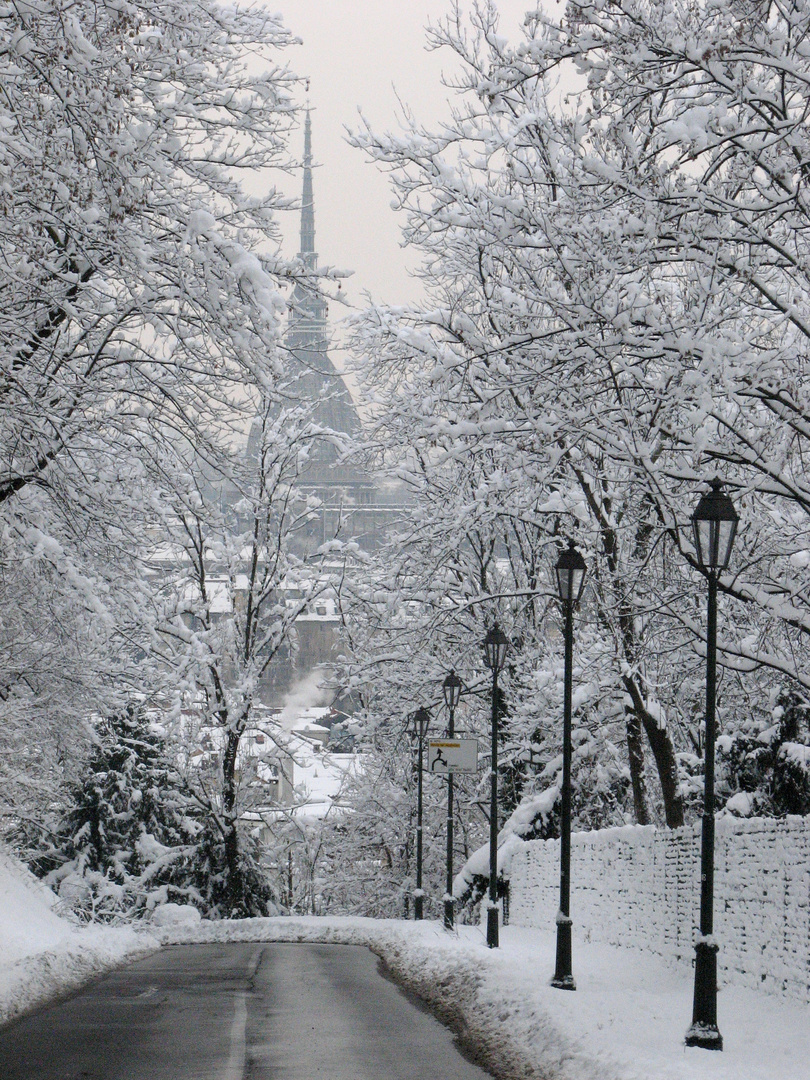 Torino sotto la neve