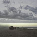 tormenta de arena,  lluvias con rayos