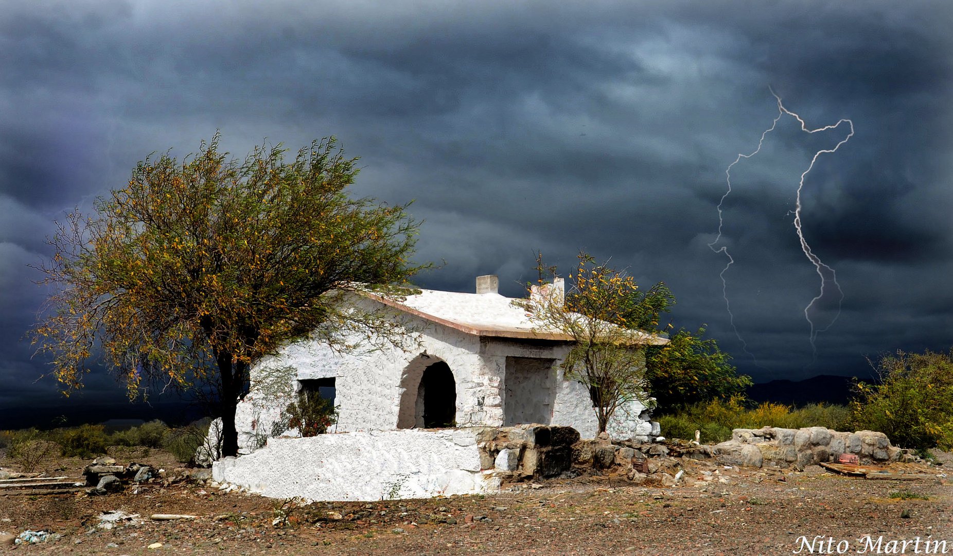 Tormenta en el campo