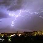 TORMENTA en Valladolid. Rayos junto a la Catedral