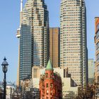 Toronto Gooderham / Flatiron Building mit CN Tower