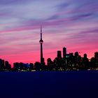 Toronto skyline at sunset