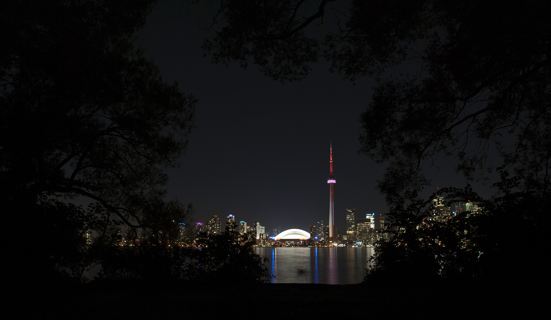 Torontos Skyline bei Nacht