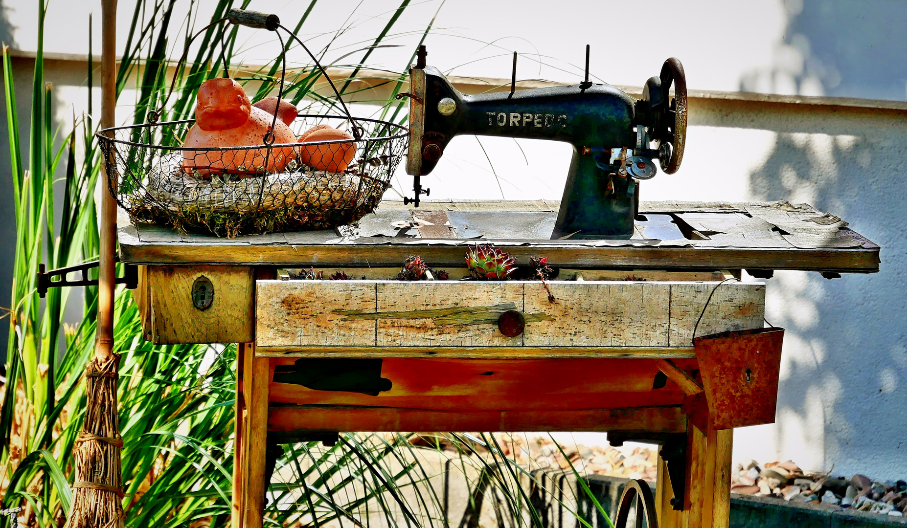 Torpedo im Garten