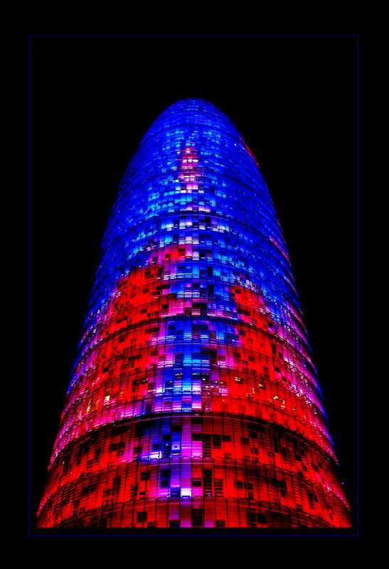 "Torre Agbar" by night