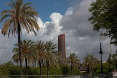 torre Pelli y palmeras 