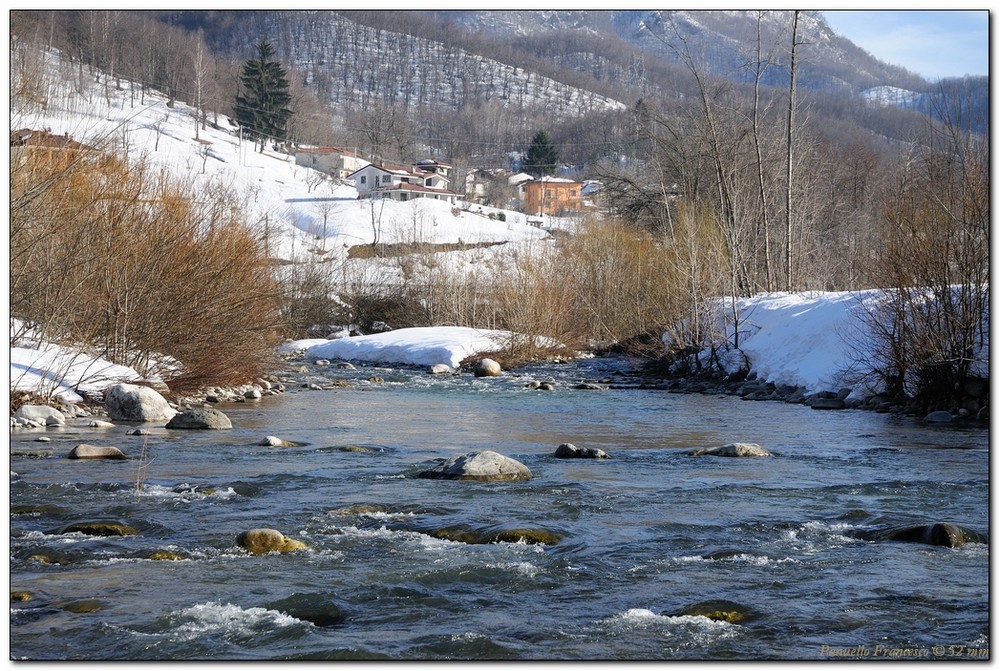 Torrente Vermenagna rivitalizzato dallo sciogliere della neve