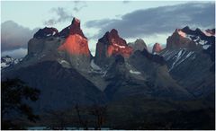 Torres del Paine abends