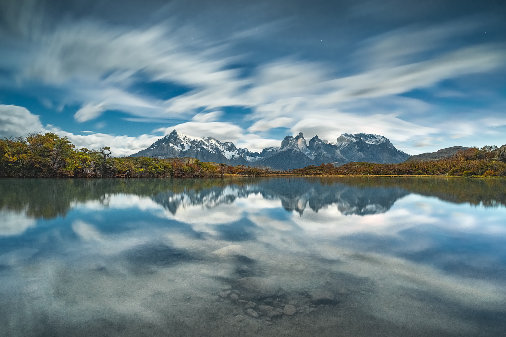 [ ... Torres del Paine at night ]