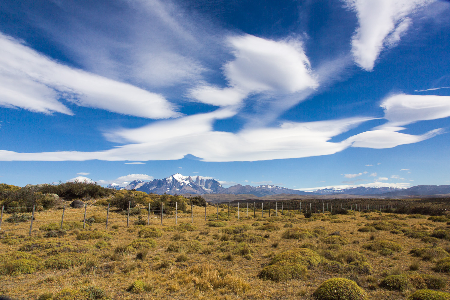 Torres del Paine mit Wolkenformation