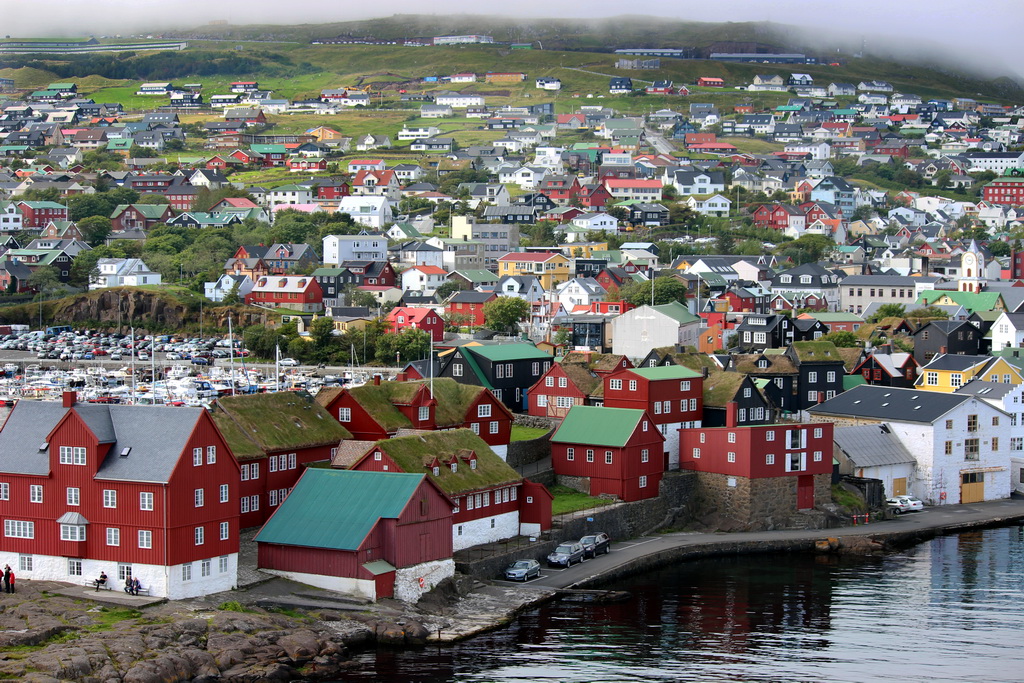 Torshavn, die Hauptstadt von Faröe