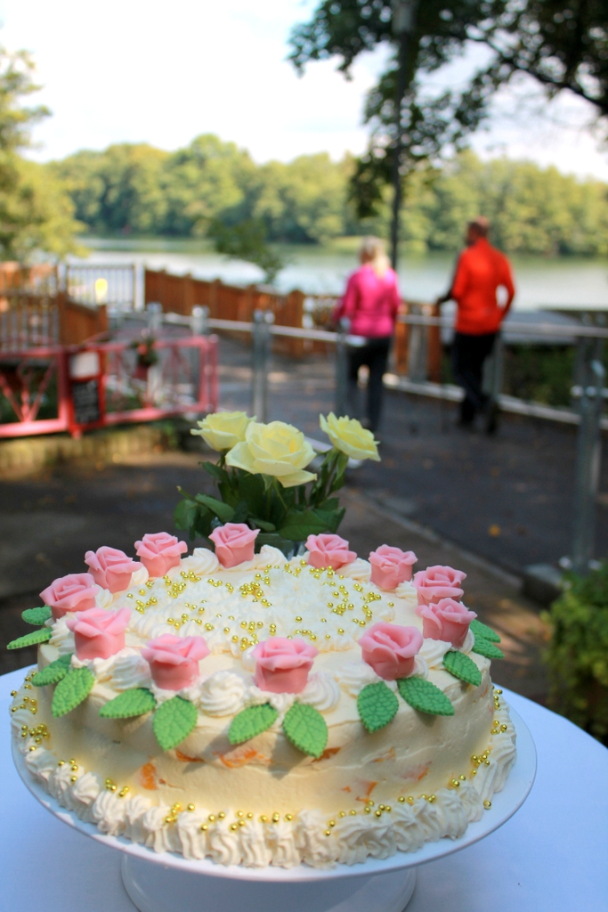 Torte zur Hochzeit im Seeschloss