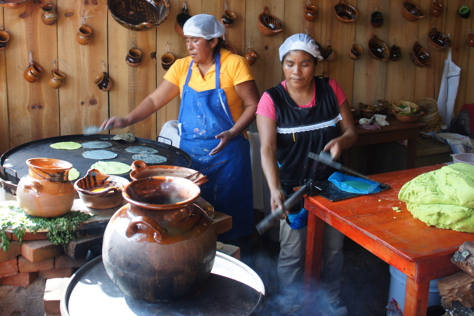 Tortillas en comal