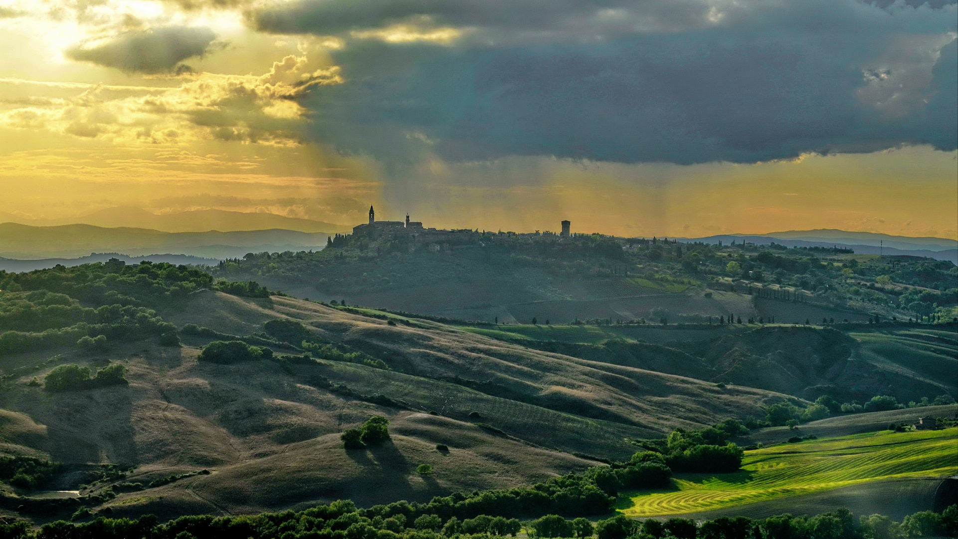 Toscana, Blick auf Pienza