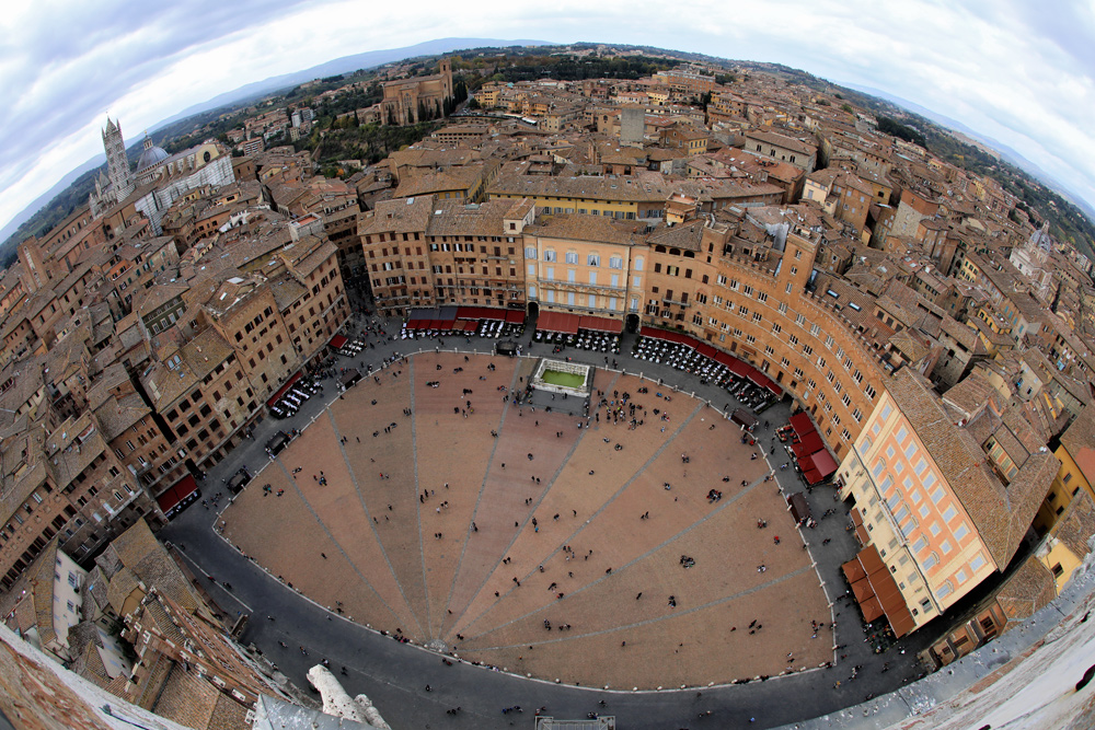 Toskana #04 Blick vom Torre del Mangia auf Il Campo