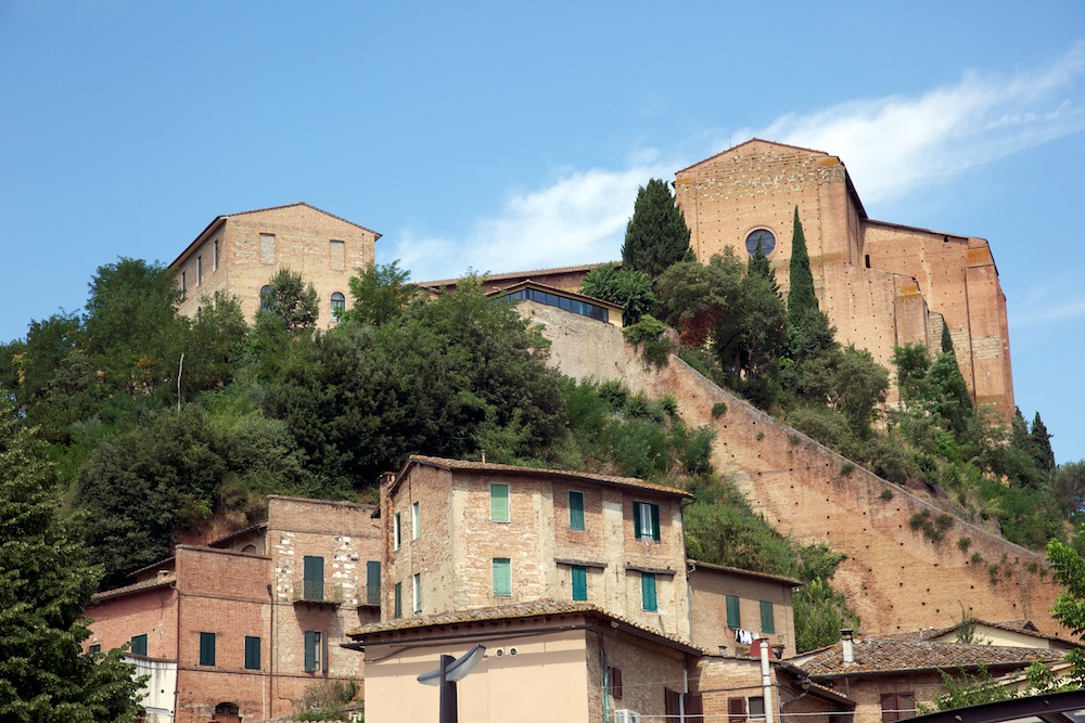 Toskana - Blick auf Siena's historische Häuser