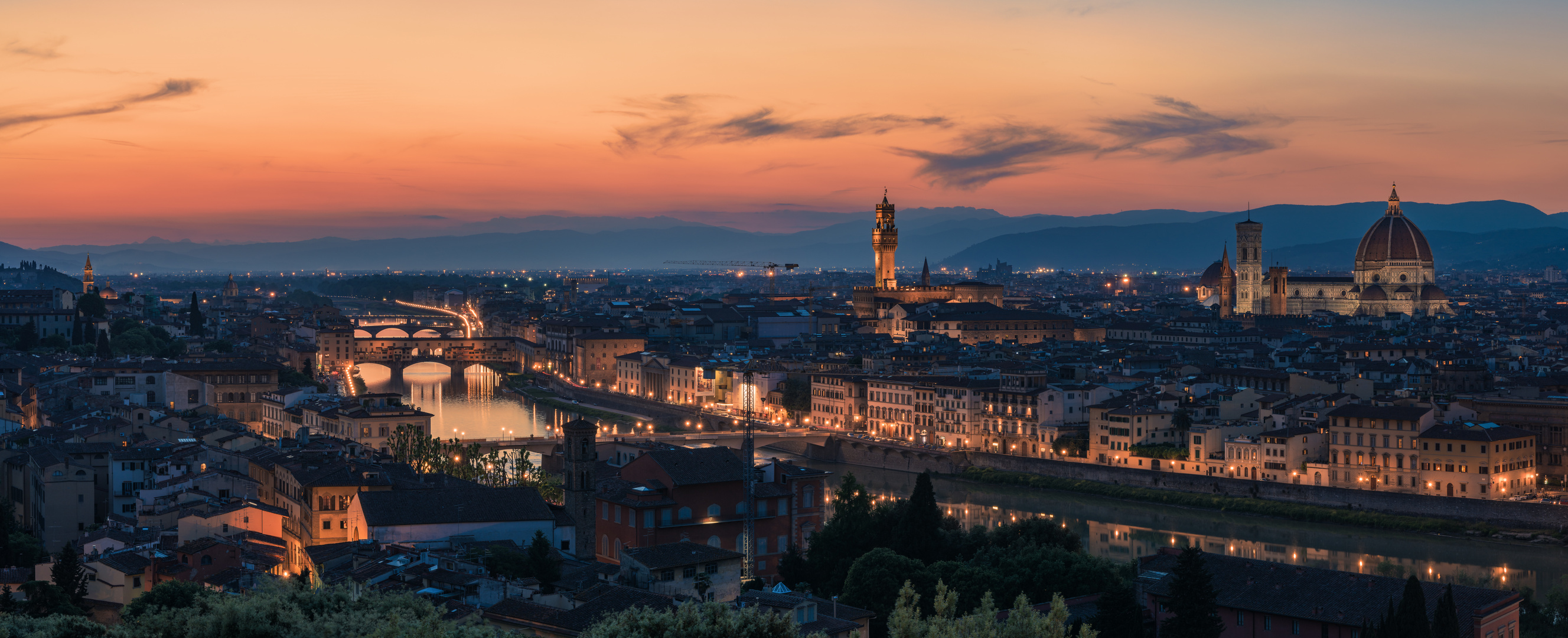 Toskana - Florenz Sunset Panorama