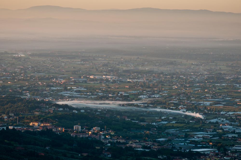 Toskana, Pescia am Morgen