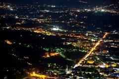 Toskana, Pescia bei Nacht