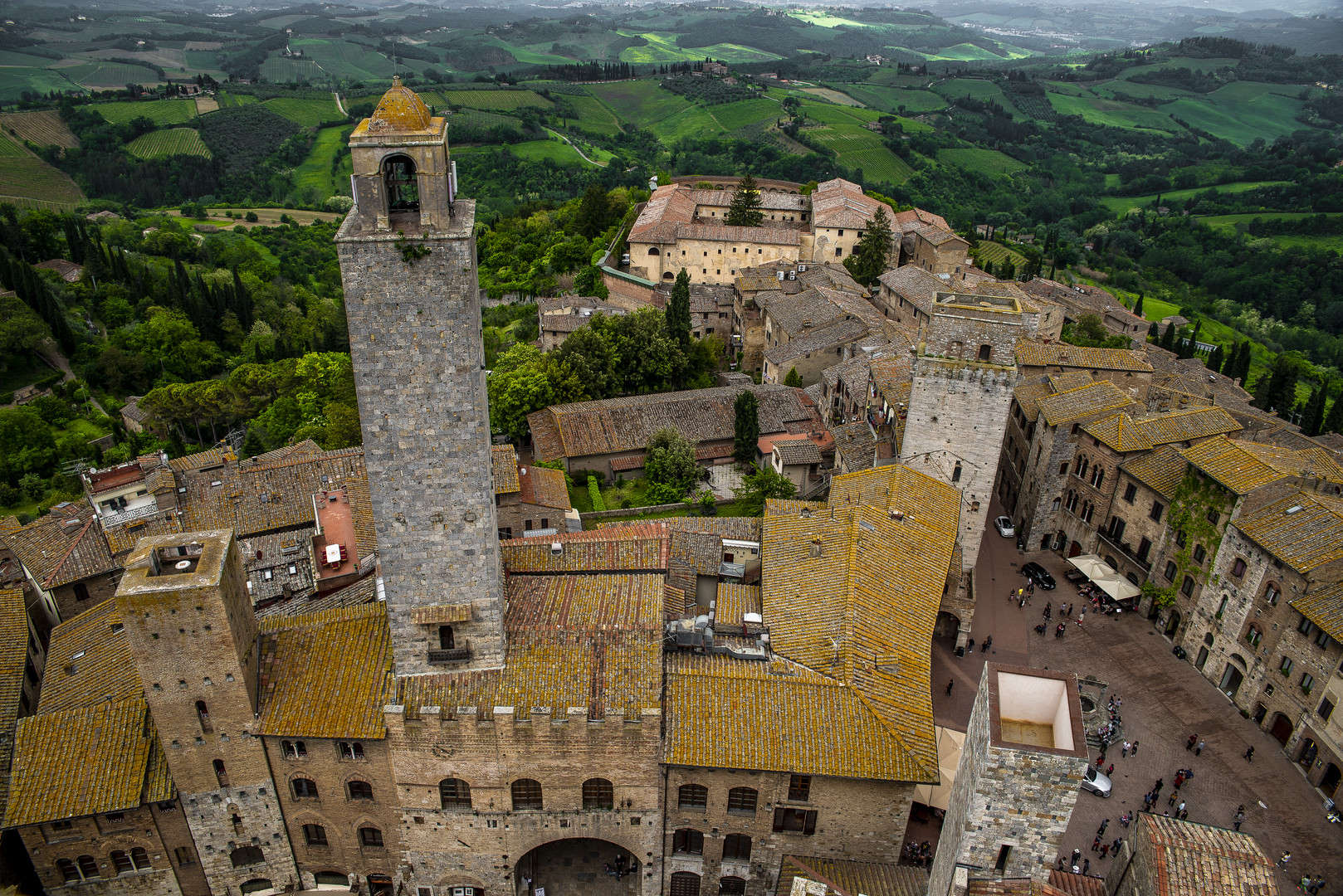 Toskana - San Gimignano - Blick von oben