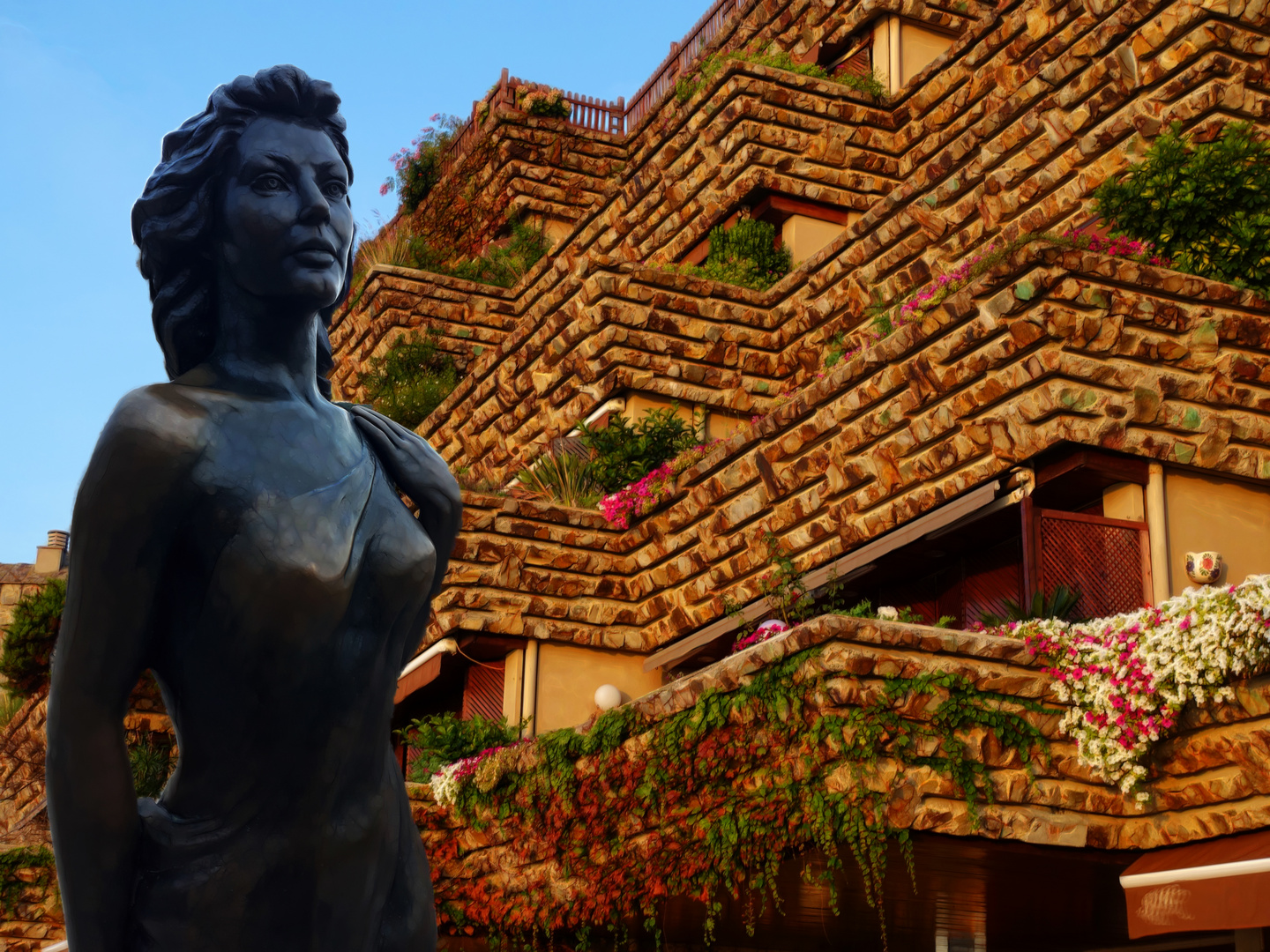 Tossa de Mar - monument a  l'Ava Gardner (fotomuntage) - La Selva